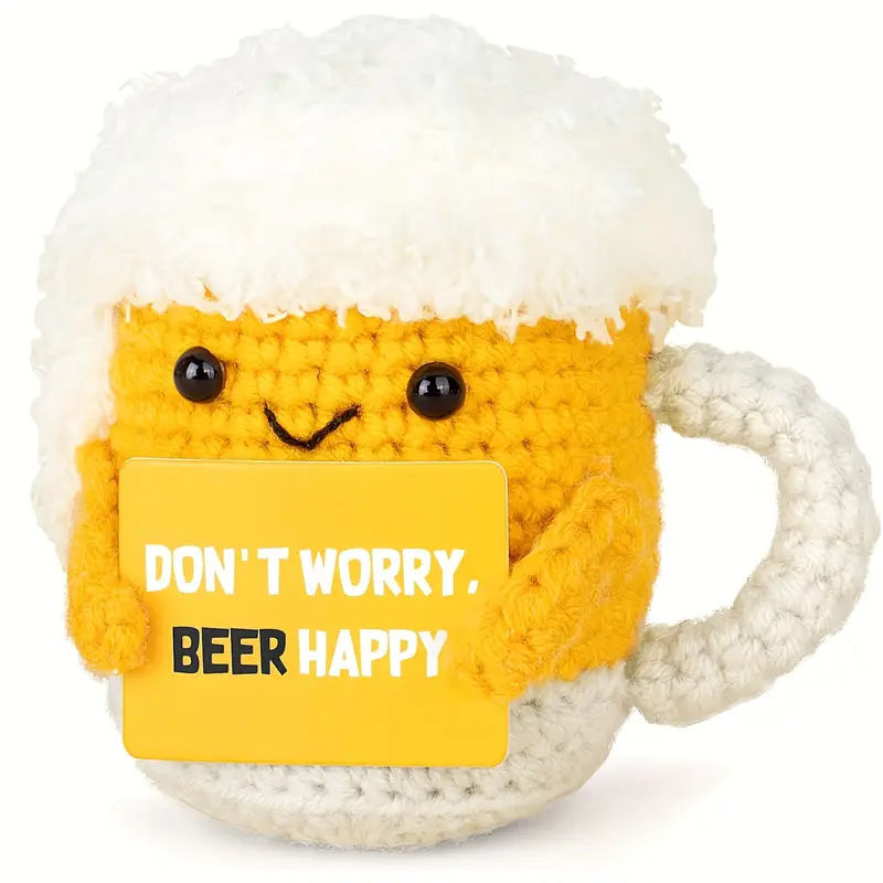 Funny Crochet Gift – Emotional Beer-Themed Gag Gift for Friends & Houseware