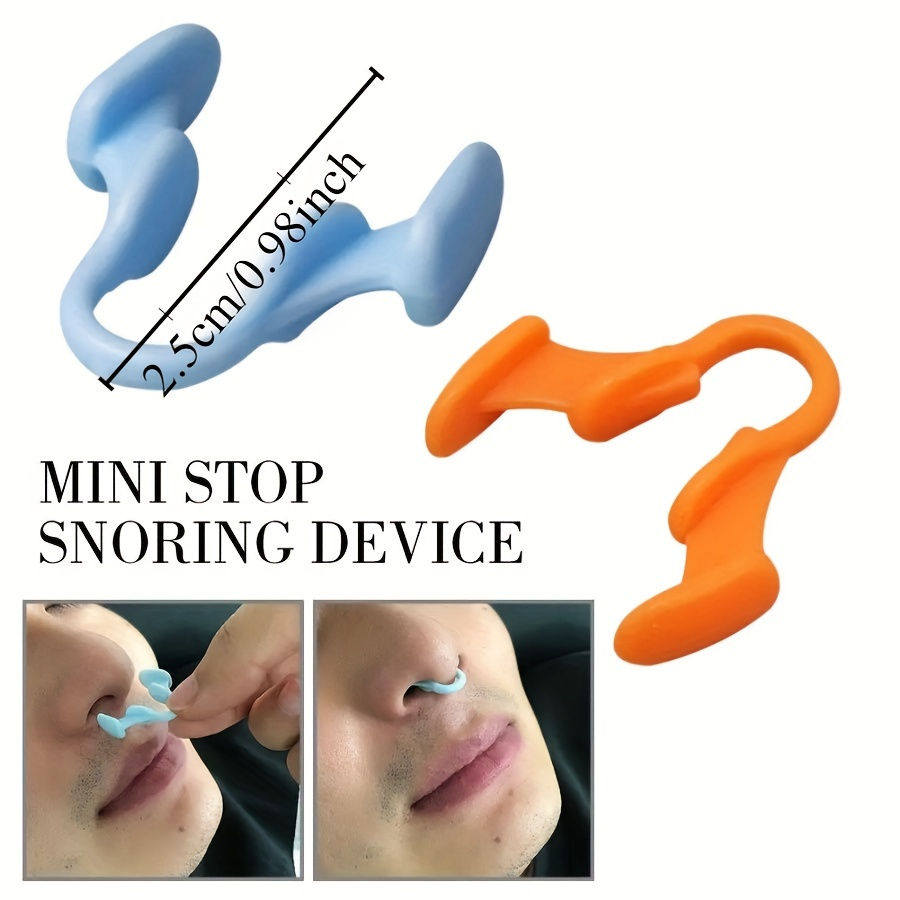 Thumbnail: 2pcs/4pcs New Mini Snore Stopper Silicone Elastic Nose Clip Anti-Snoring Supplie