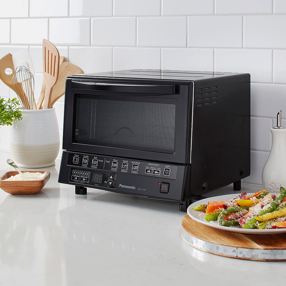 Thumbnail: Panasonic FlashXpress Toaster Oven Countertop, 4-Slice Compact Size with Doub...