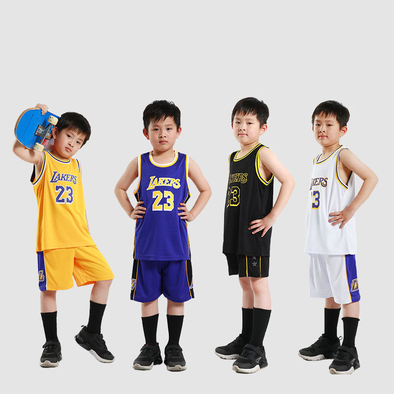 Thumbnail: Kids Basketball Jersey Custom Breathable Child Basketball Uniform Primary School