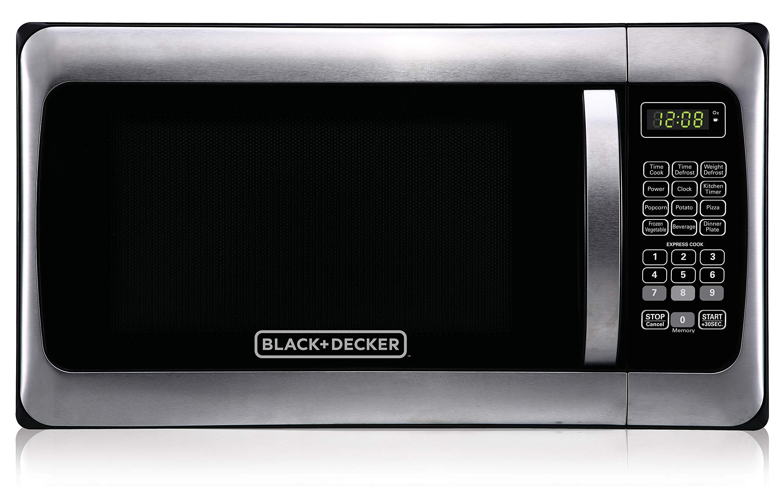 BLACK+DECKER EM031MGG-X1, 1.1 Cu.Ft, Stainless Steel