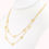 Thumbnail: 14K Solid Gold Cable Link With Butterfly Charms in Yellow Gold Double Necklace