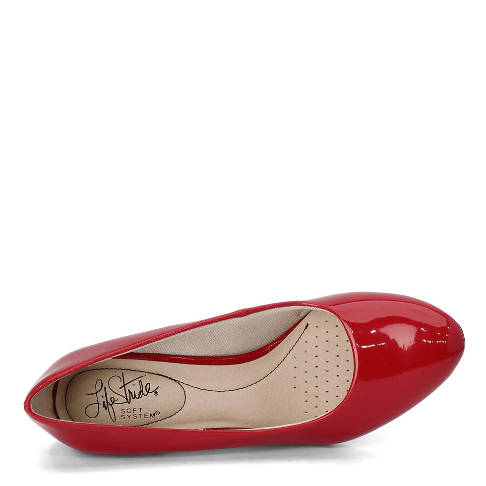 Thumbnail: Lifestride Womens Parigi Pumps Fire Red Patent 7.5 WW