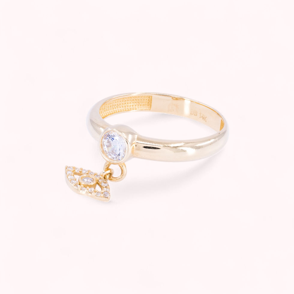 Thumbnail: 14K Gold Protection Eye Ring - GR0257