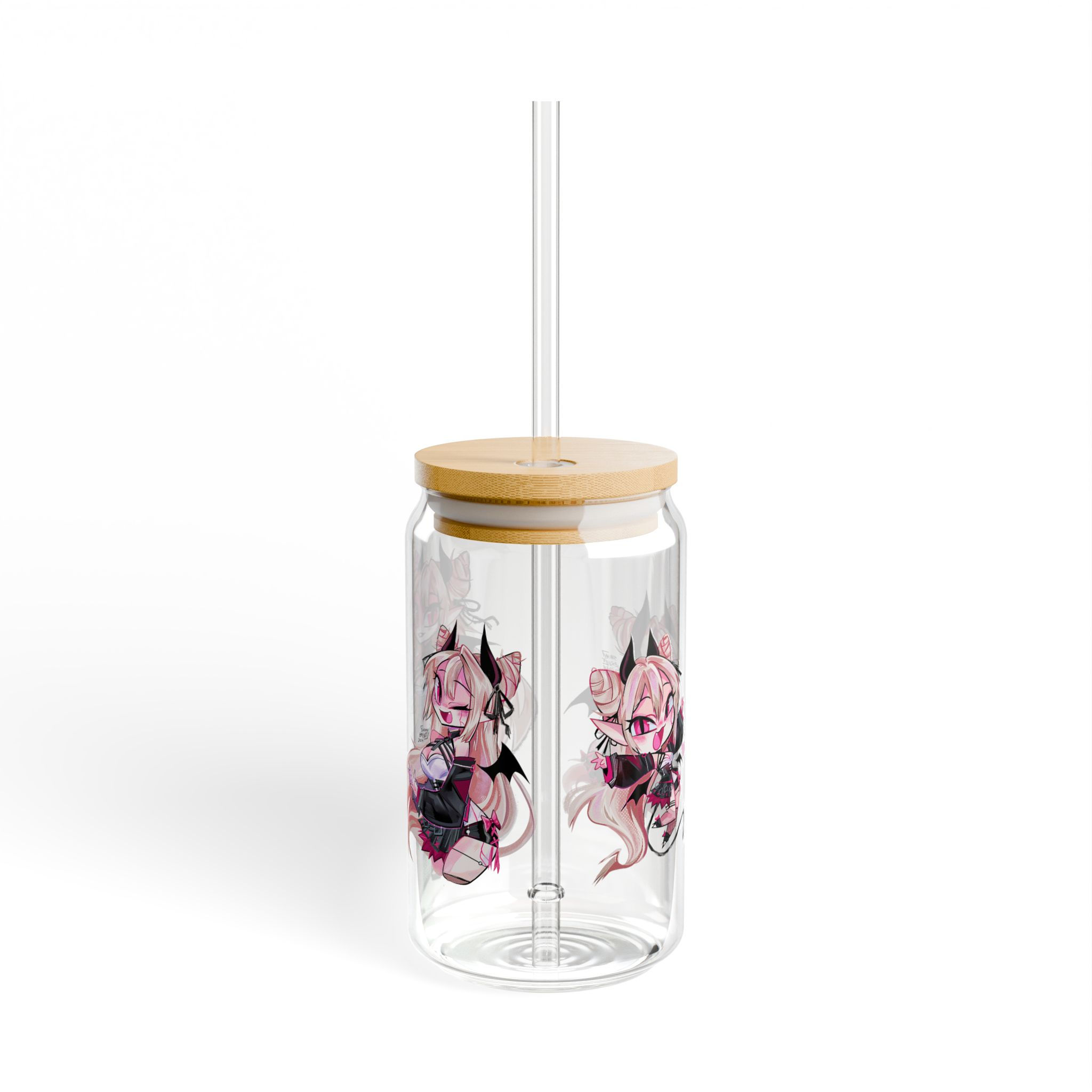 Paia Glass with Lid & Straw, 16oz