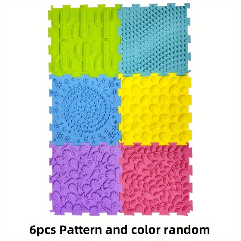 Thumbnail: 6/8pcs Colorful Sensory Mats Set - Fun & Educational Playtime For Kids, Relax & 
