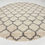 Thumbnail: Unique Loom Trellis Collection Area Rug - Philadelphia (10' Round Beige and G...