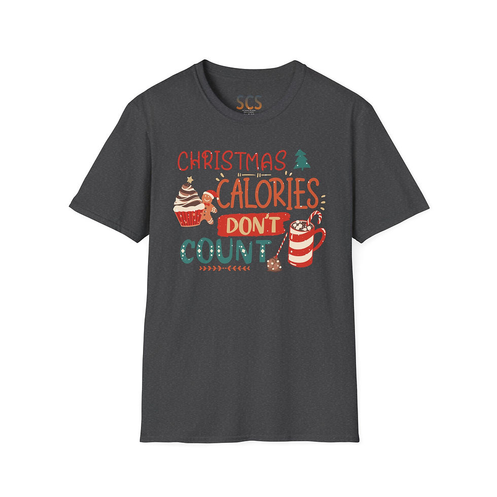 Thumbnail: Christmas Calories Don't Count Holiday T-Shirt, Unisex Shirt, Fun Holiday Top
