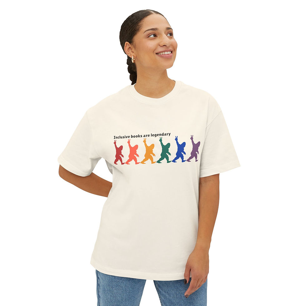 Thumbnail: Inclusive Books are Legendary Unisex Oversized Boxy Tee