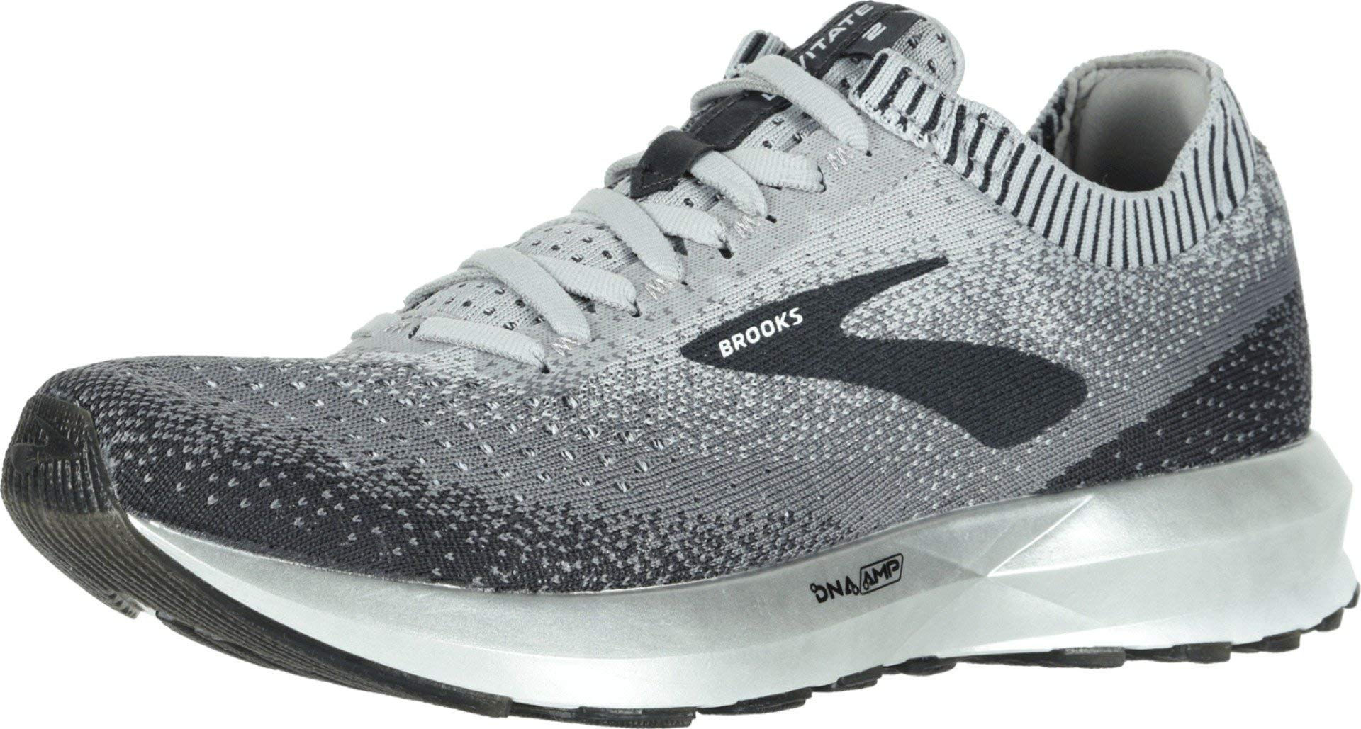 Brooks Womens Levitate 2 Running Shoe - Grey/Ebony/White - B - 9.5