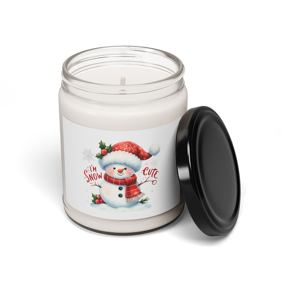 Thumbnail: Festive Scented Candle, Winter Gift, Home Fragrance, Snowman Design, 3 scents