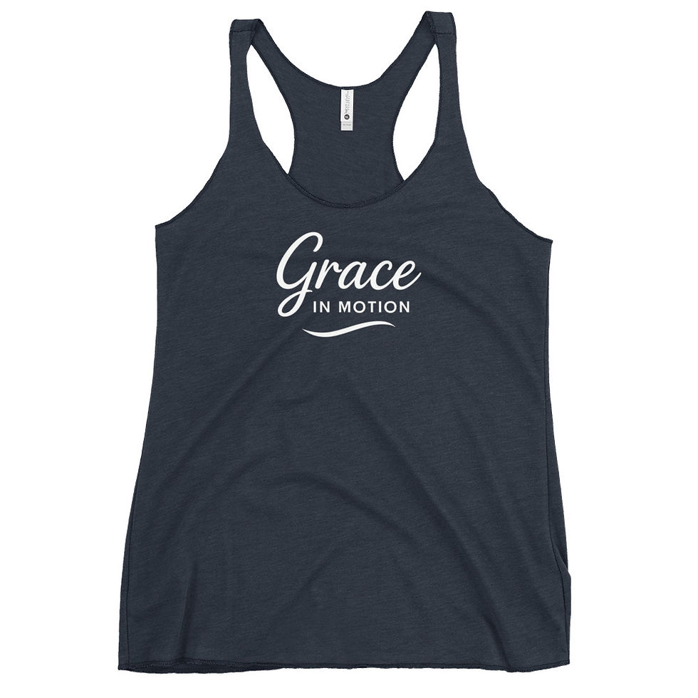 Thumbnail: Grace in Motion Women's Racerback Tank (White Ink)