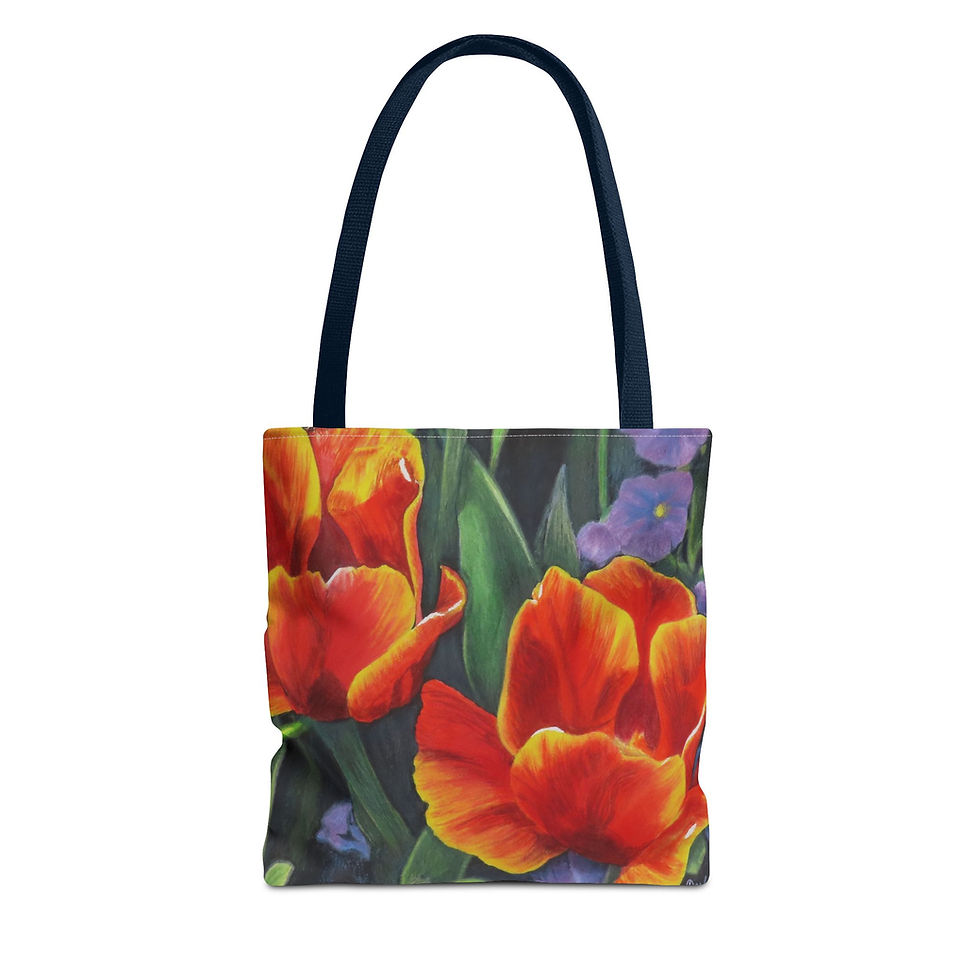 Thumbnail: Tote Bag - Brilliant Tulips Design