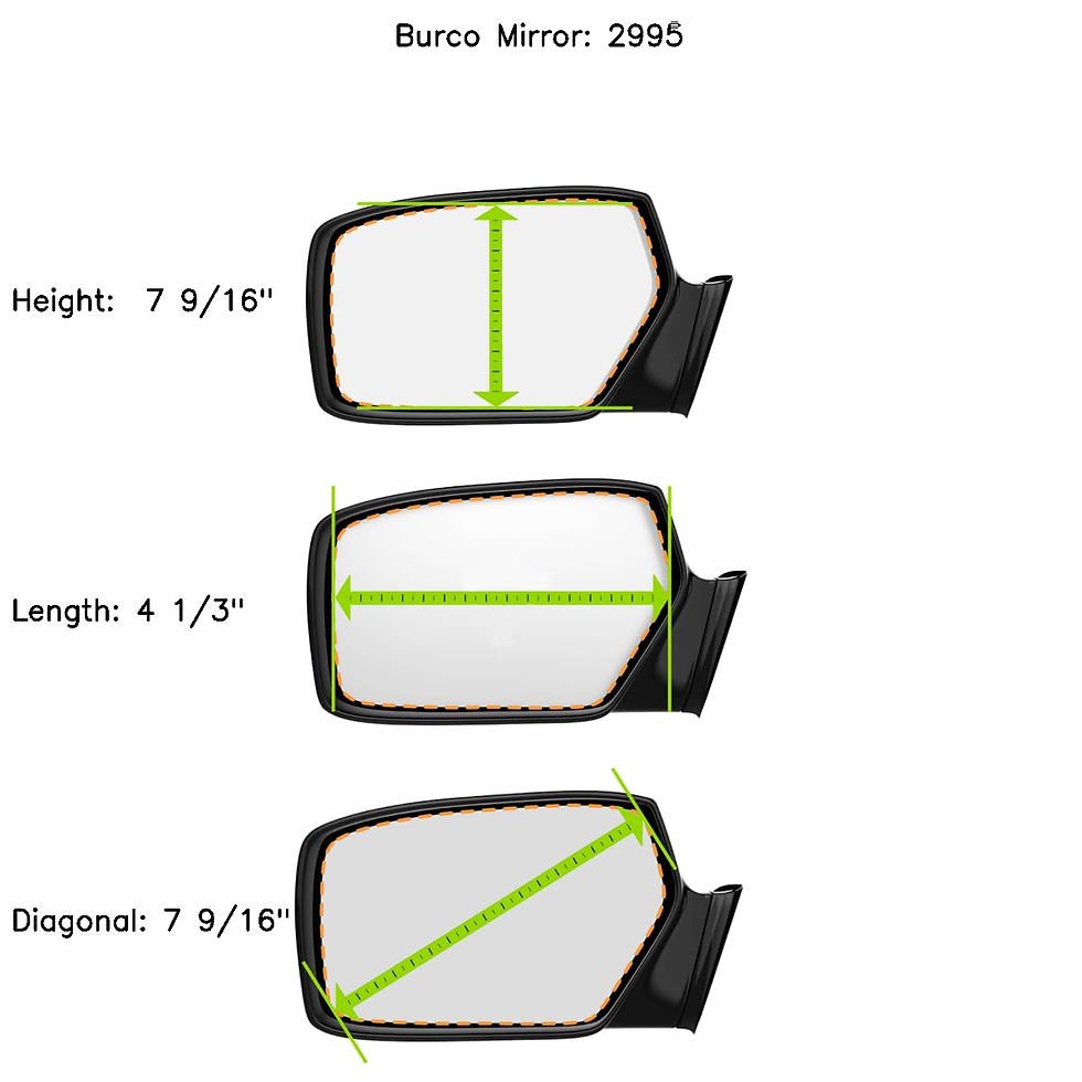 Thumbnail: Fits 05-08 Jag S-Type / 02-08 Jag X-Type Left Driver, Replacement Mirror Glas...