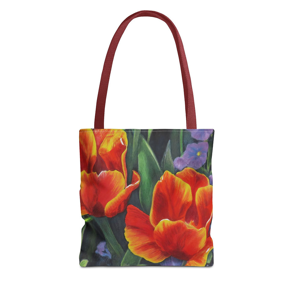 Thumbnail: Tote Bag - Brilliant Tulips Design