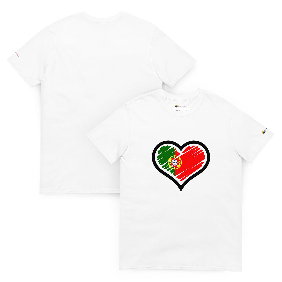 "Corazón 2" - Portugal, classic unisex tee, Heart only