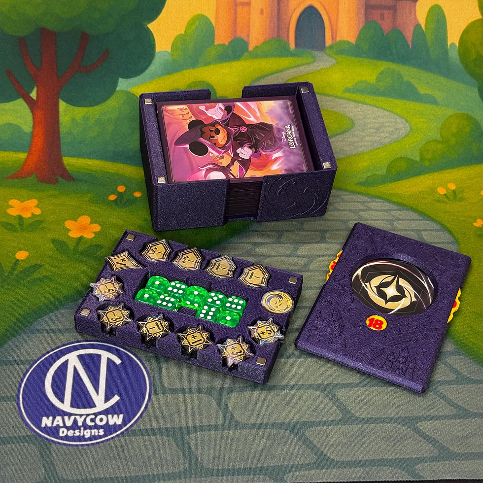 Thumbnail: Amethyst Lorcana Deck Box: Lore Counter, Token Tray & Card Storage