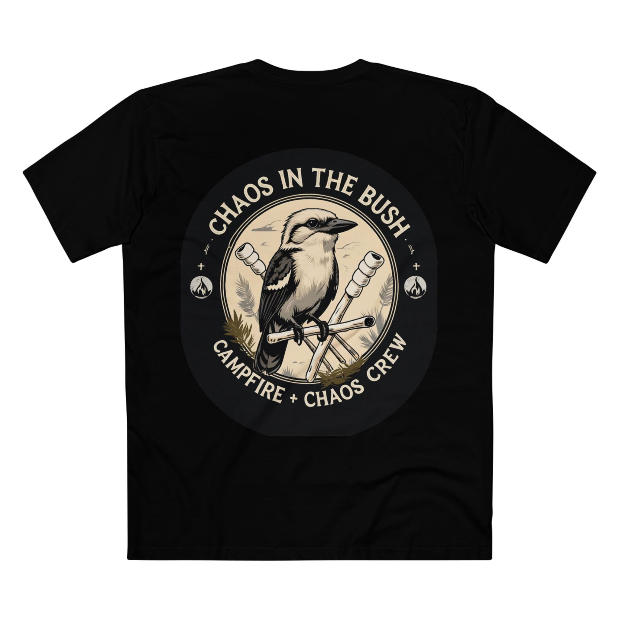 Chaos in the Bush Kookaburra T-Shirt – Aussie Outback Camping Tee