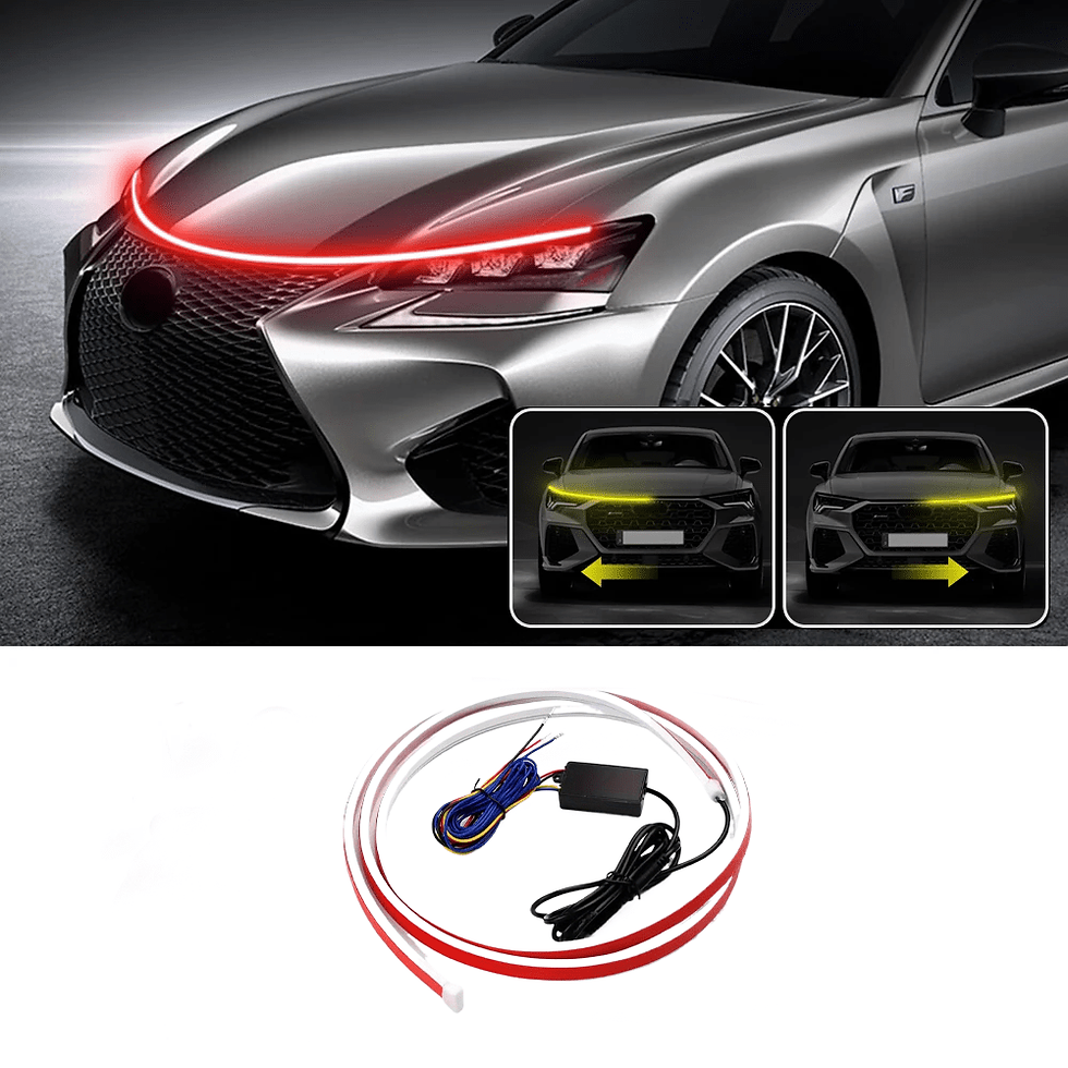 Thumbnail: 3 Colors LED Car Hood Light Strip, 12V High Brightness Neon Light