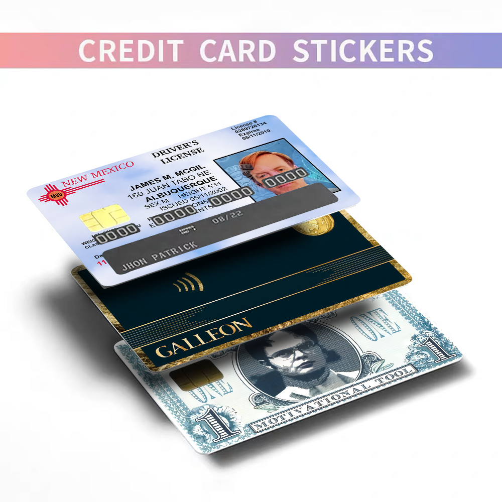 Funny Movie Credit Card Stickers – Waterproof Removable Debit Card Skins