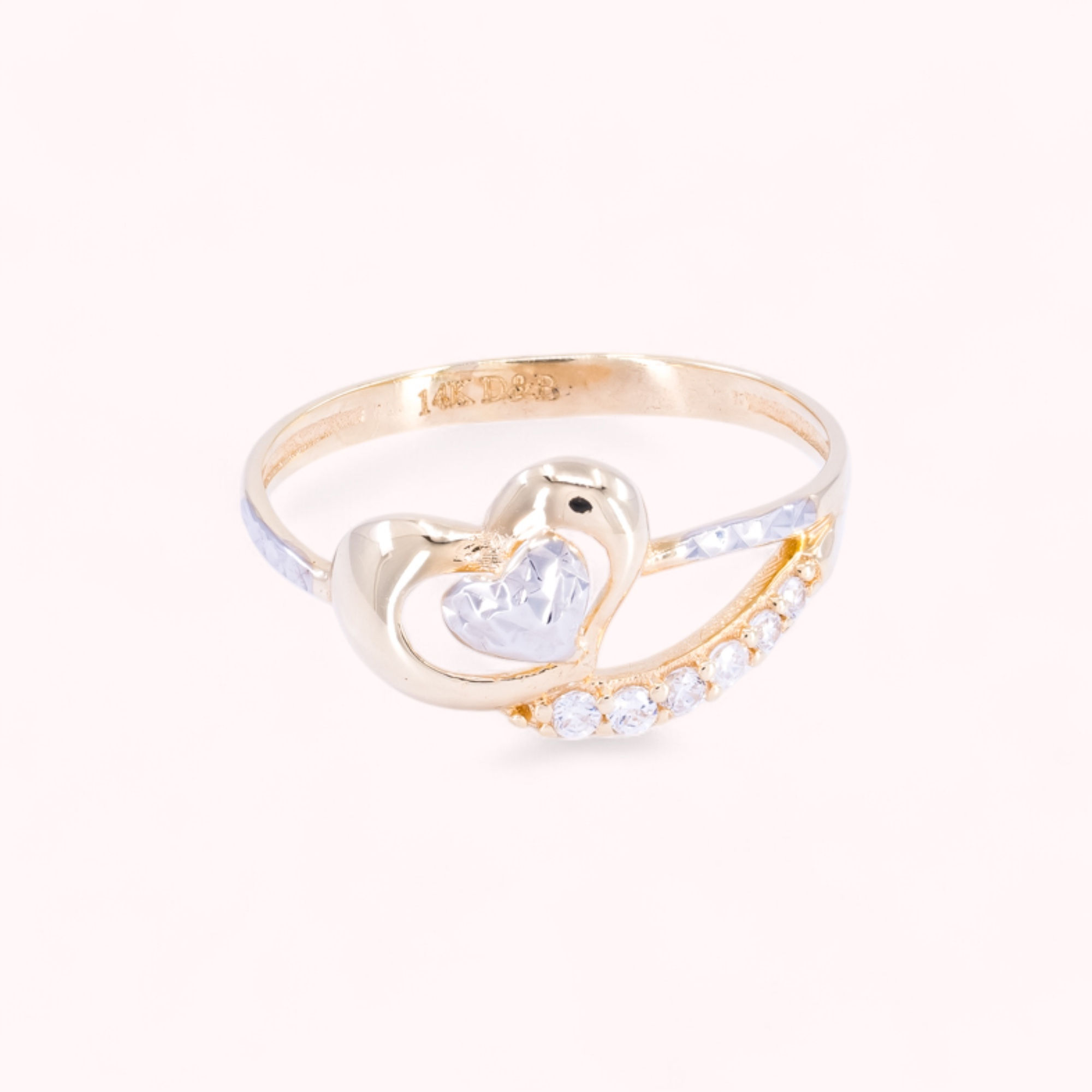 14K Gold Sweetheart Curve Ring – GR0167