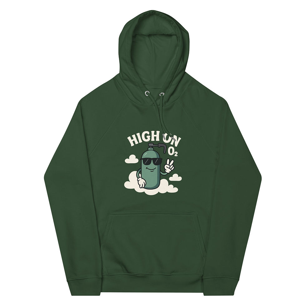 Thumbnail: Unisex hoodie - High on O2