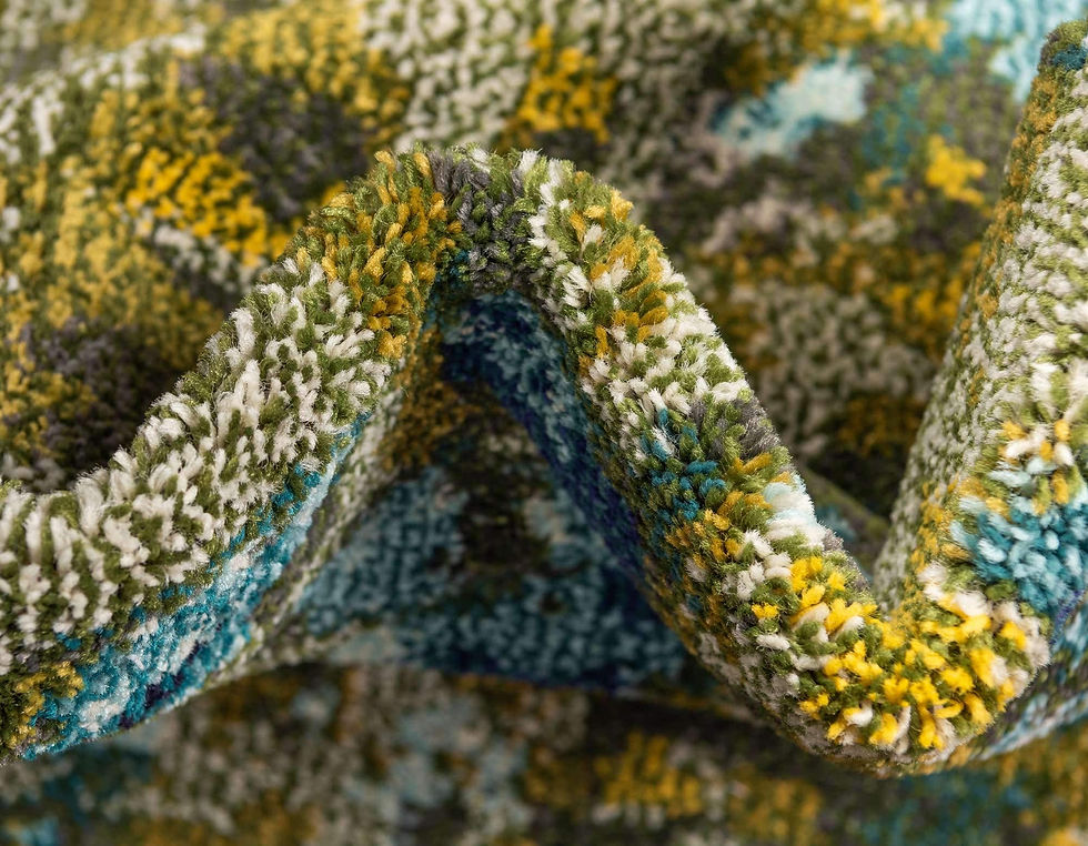 Thumbnail: Unique Loom Jardin Collection Colorful, Vibrant, Abstract, Modern Area Rug, 9...