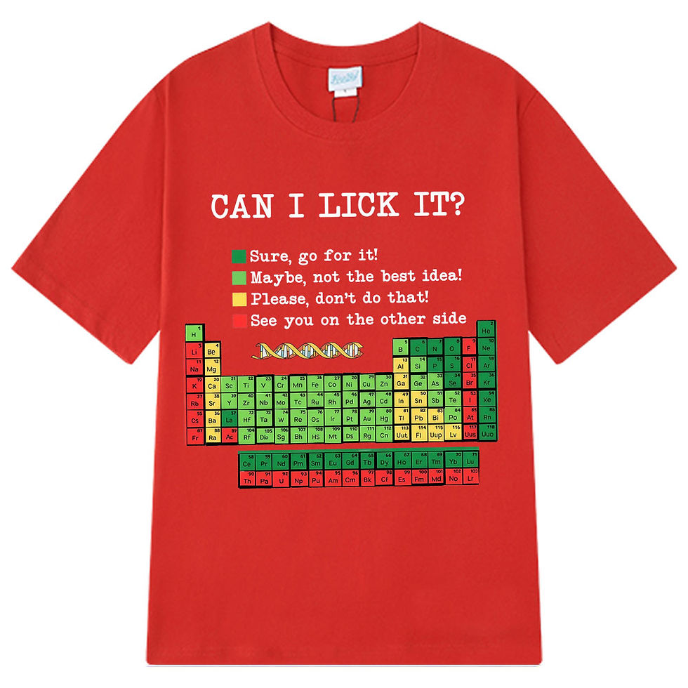 Thumbnail: “Can I Lick It?” Chemistry Periodic Table T-shirt – Casual Unisex Summer Tee