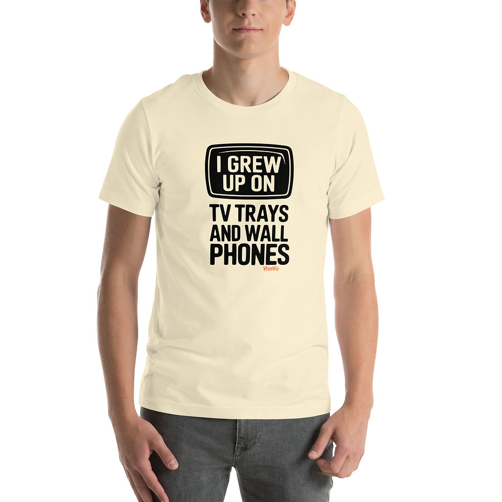 Thumbnail: TV Trays and Wall Phones - WhimWiz Unisex t-shirt