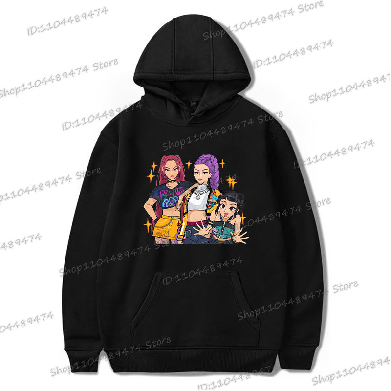 Thumbnail: Kpop Demon Hunters Hoodie – Graphic Sweatshirt with Anime Girl Print for Fans