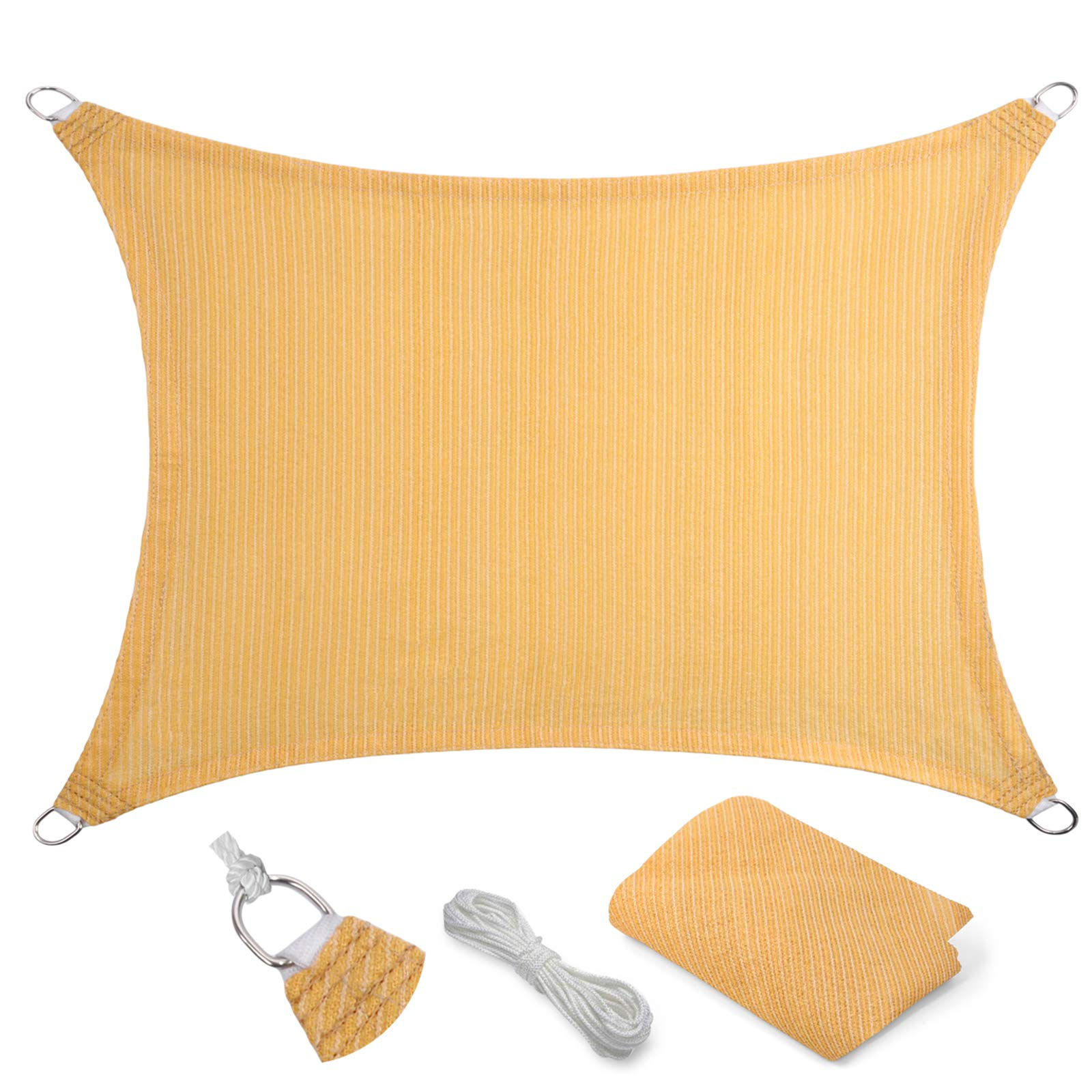 Eden's Decor Rectangular 10' X 20' Wheat Sun Shade Sail UV-Blocking Outdoor S...