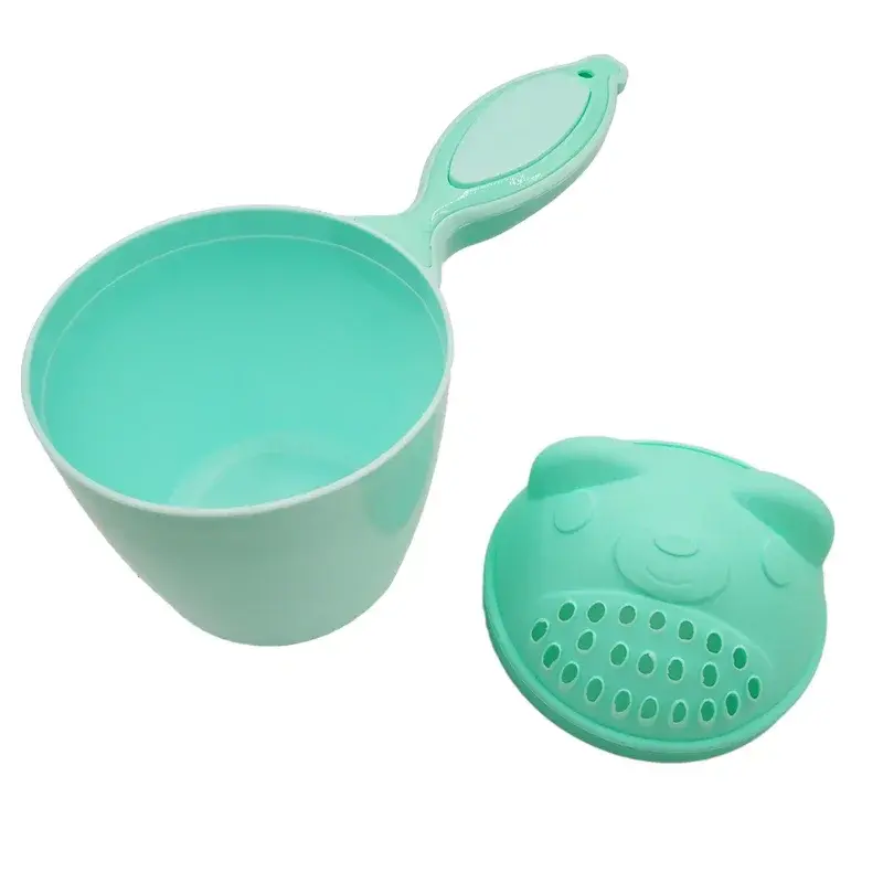 Thumbnail: Baby Bath Cup with Handle–Cartoon Bear Shampoo Scoop & Water Spoon for Newborn