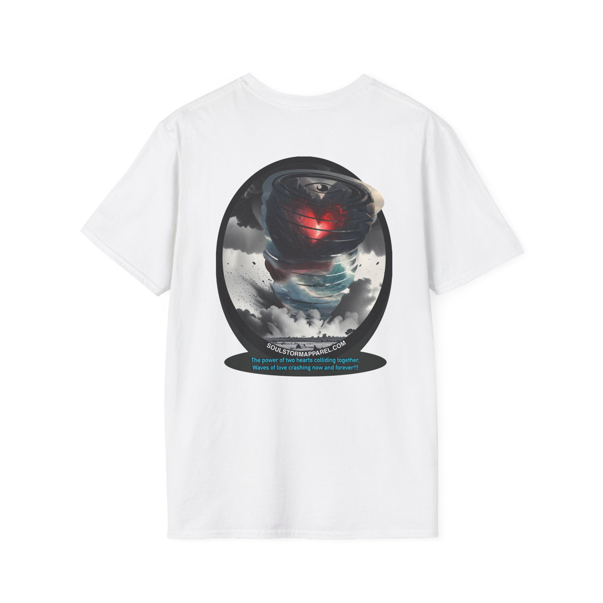 TSH0049 - Heart Collide Waves Crashing Design - Unisex T-Shirt