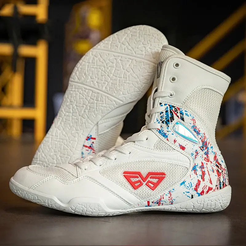 Thumbnail: Professional Fitness Bodybuilding Gym Manufacturers Boxing Shoes for Men
