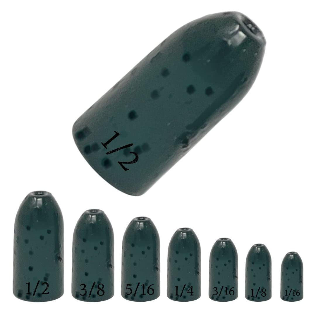 Reaction Tackle Tungsten Bullet Fishing Weights/Worm Sinkers for Bass Fishing...
