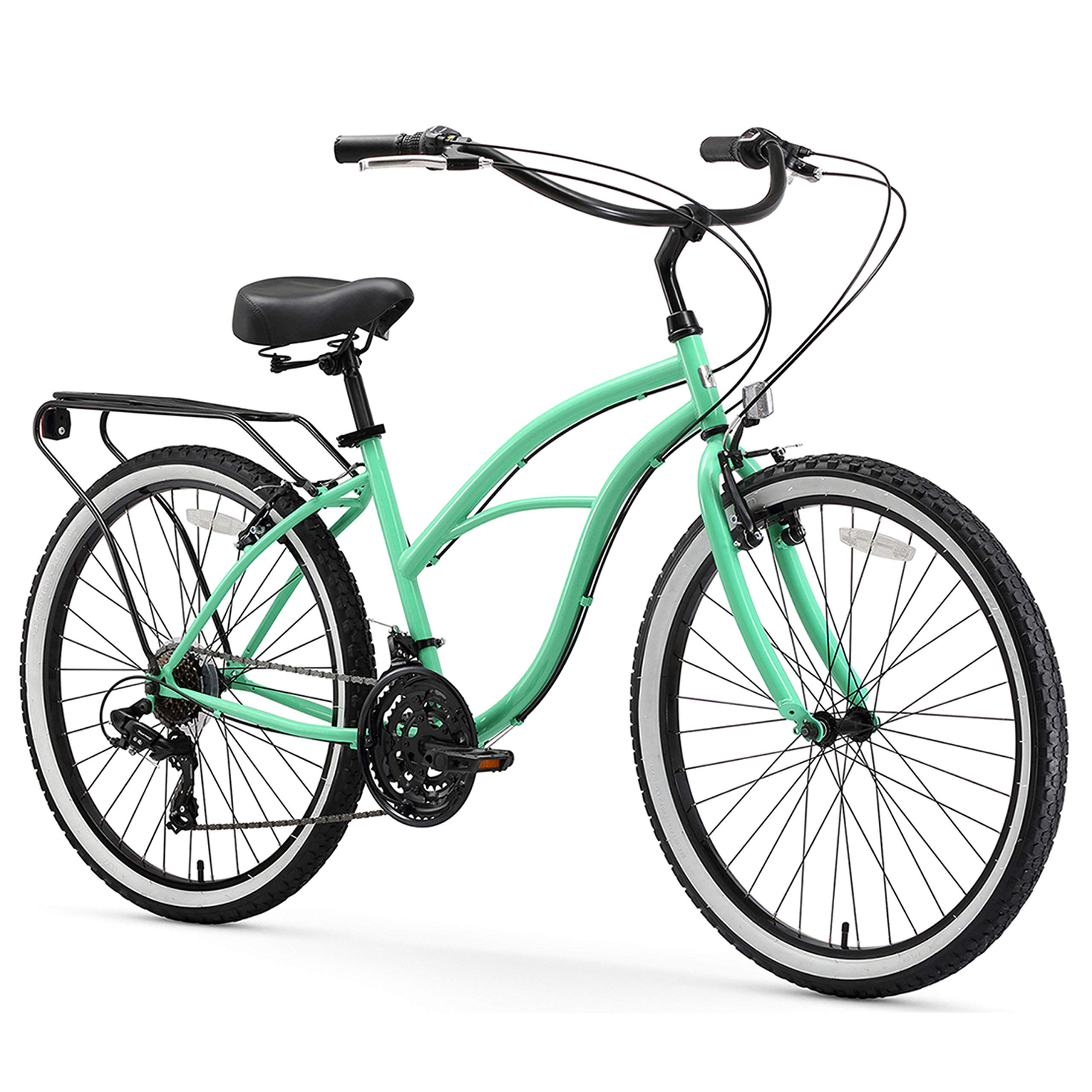 sixthreezero Around The Block Women's Beach Cruiser Bike, Hybrid Bicycle with...