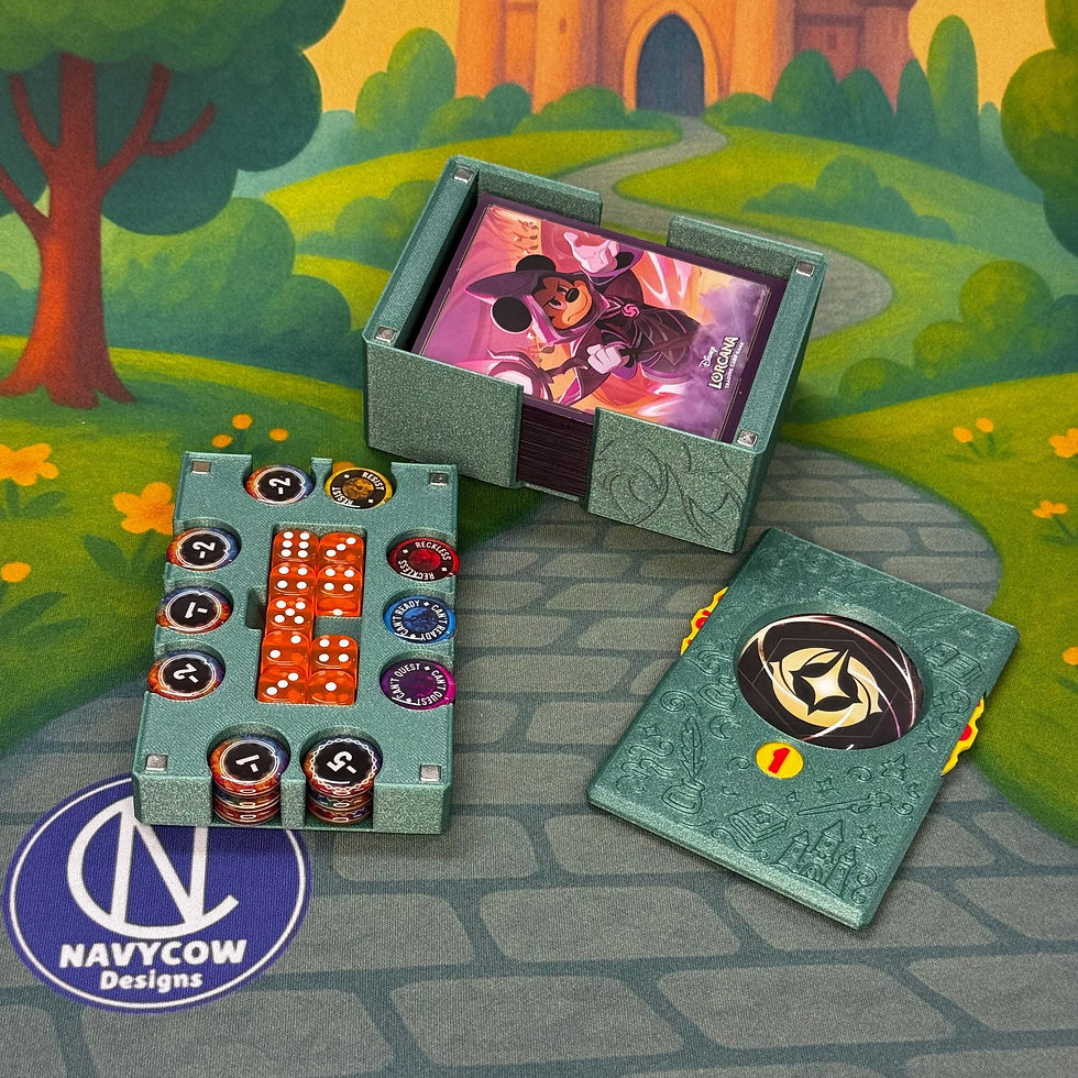 Thumbnail: Emerald Lorcana Deck Box: Lore Counter, Token Tray & Card Storage