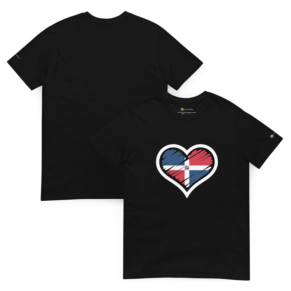 "Corazón 2" - República Dominicana, classic unisex tee, Heart only, black