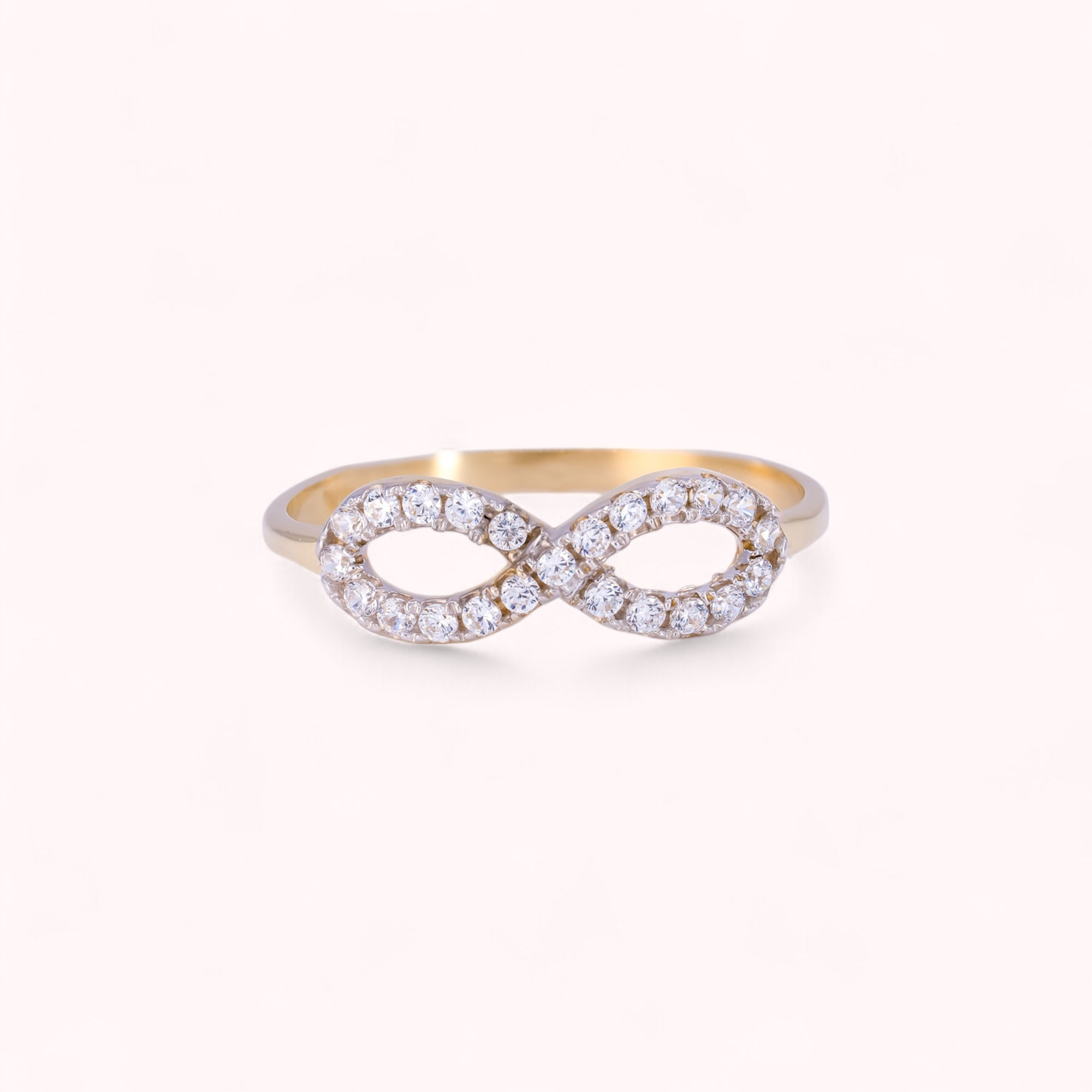 14K Gold Endless Love CZ Ring – GR0425
