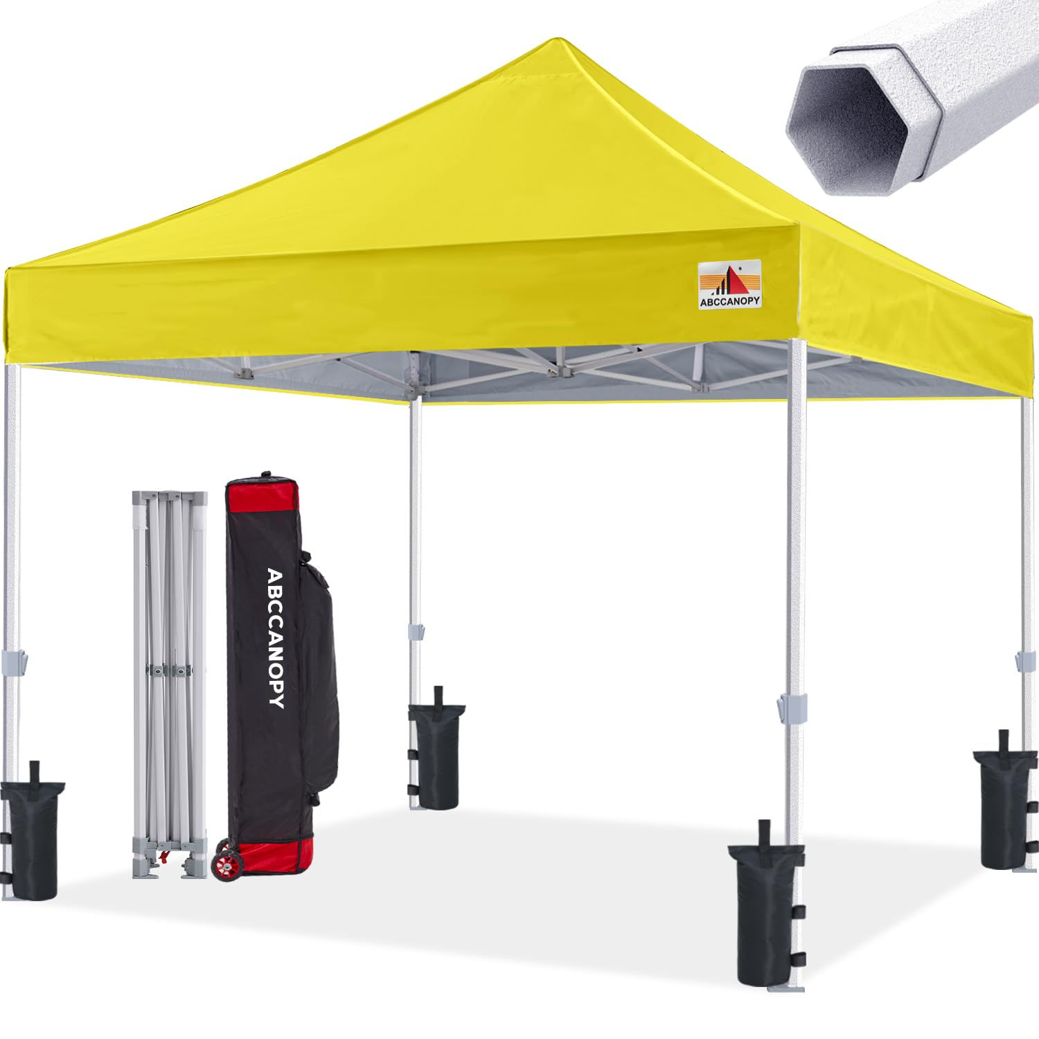 Premium Pop Up Canopy Tent 10x10 Commercial Instant Shelter, Bonus Wheeled Ca...
