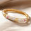 Miniaturbild: Enamel Open Bangle Bracelet for Women Palace Style Chinese Jingtailan Inspired F