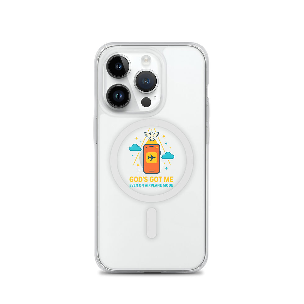 Thumbnail: iPhone with God's Got Me Even on Airplane Mode - MagSafe case, 3FoldLoveCo.