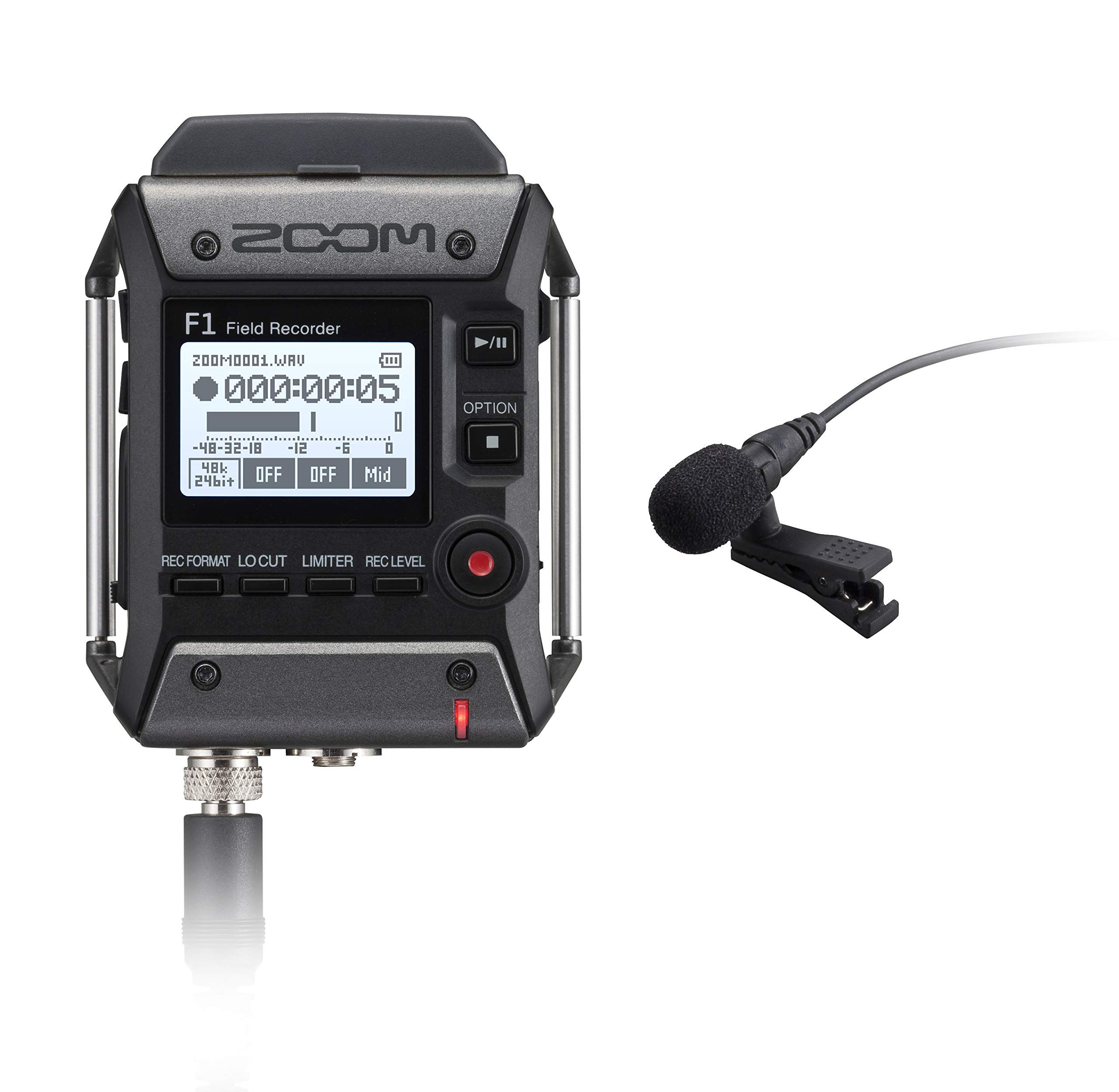 Zoom F1 Field Recorder with Lavalier Microphone with SanDisk 32GB Extreme mic...
