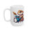 Thumbnail: Cute Bearded Dragon playing the drums on a white coffee mug illustration.