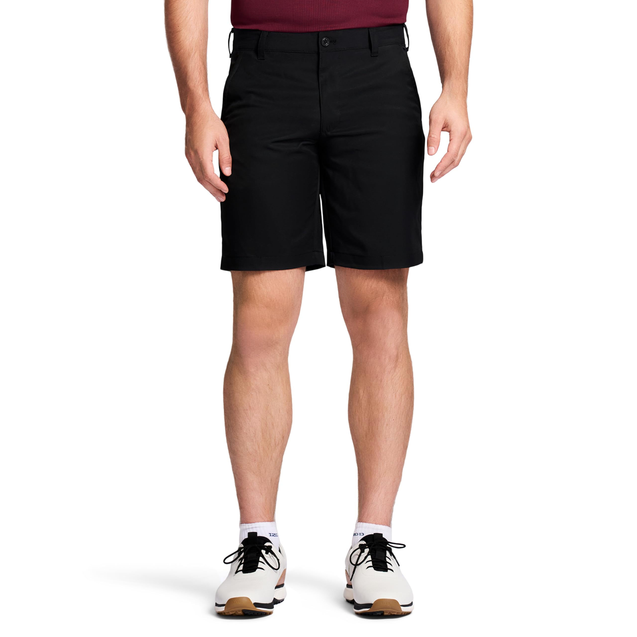 IZOD Men's 9.5"Micro Poly Classic Fit Golf Short, 36, Caviar