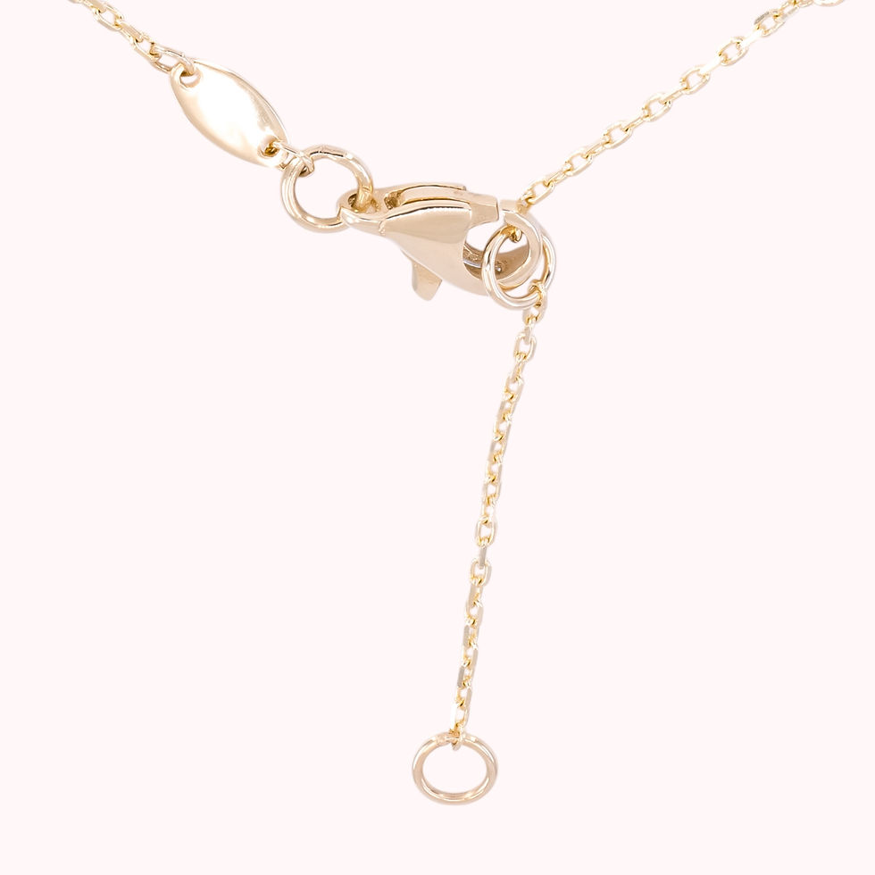 Thumbnail: 14K Gold Anklet With Red Enamel Charms