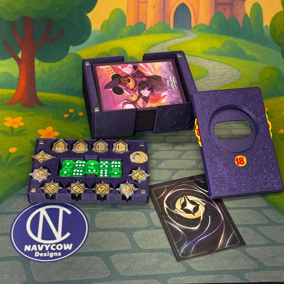 Thumbnail: Amethyst Lorcana Deck Box: Lore Counter, Token Tray & Card Storage