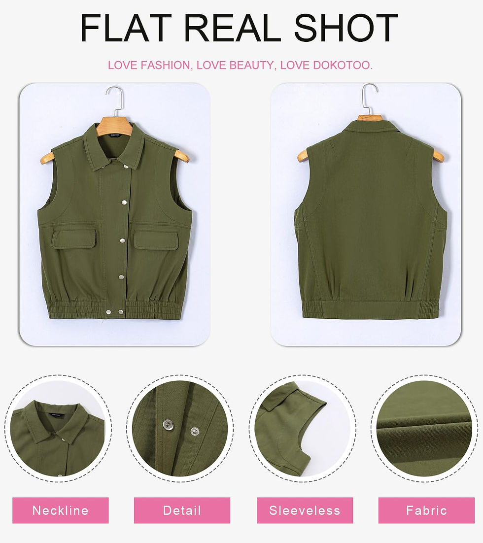 Thumbnail: Dokotoo Fall Outfits for Women 2025 Trendy Casual Lapel Collar Buttons Elasti...