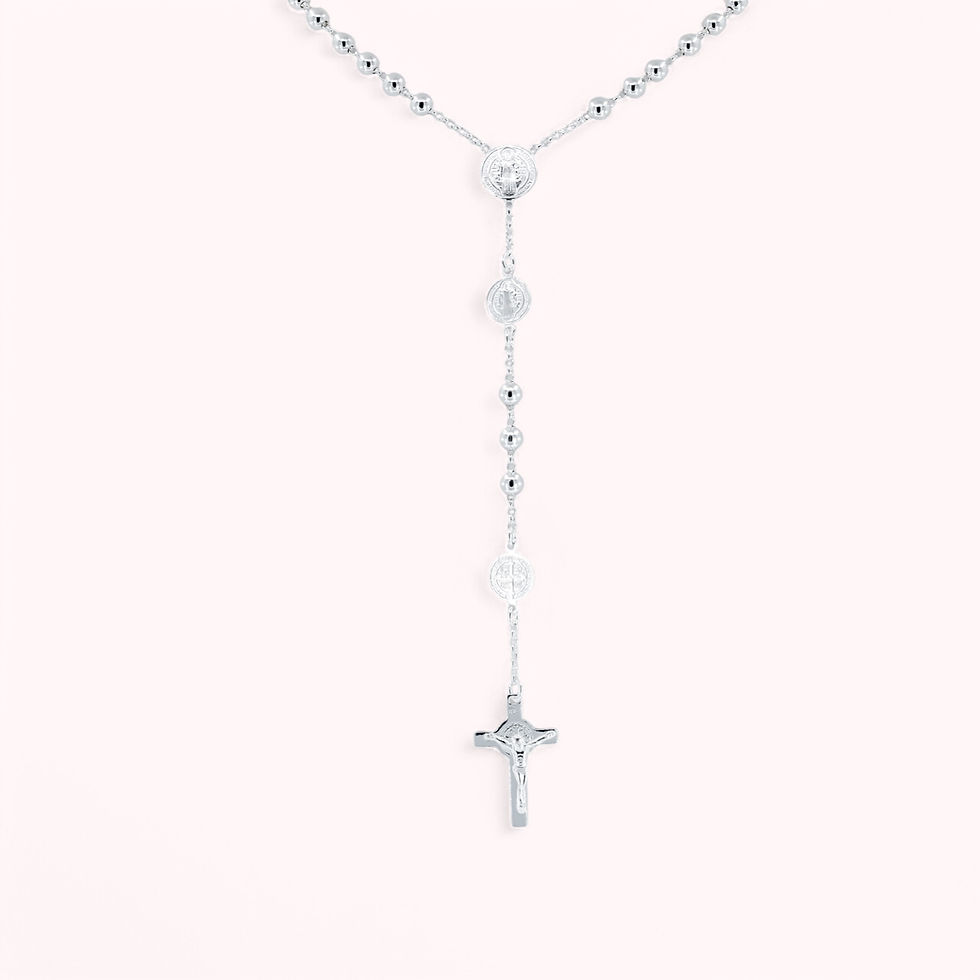 Silver Blessed Path Sterling Rosary