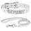 Thumbnail: Custom PU Leather Dog Collar Leash Set Personalized DIY Name Charms Collars Blin